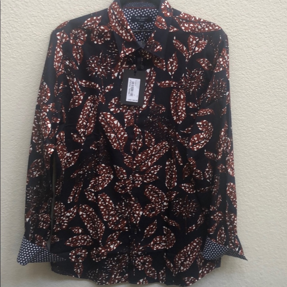 NWT Men’s Ted Baker London LS Printed - Sz 4